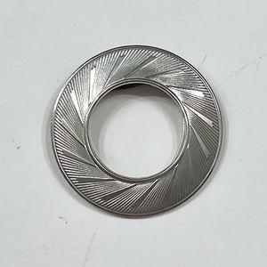 Vintage Lieba USA Scarf Brooch Pin Clip‎ Silver Tone Modern Style